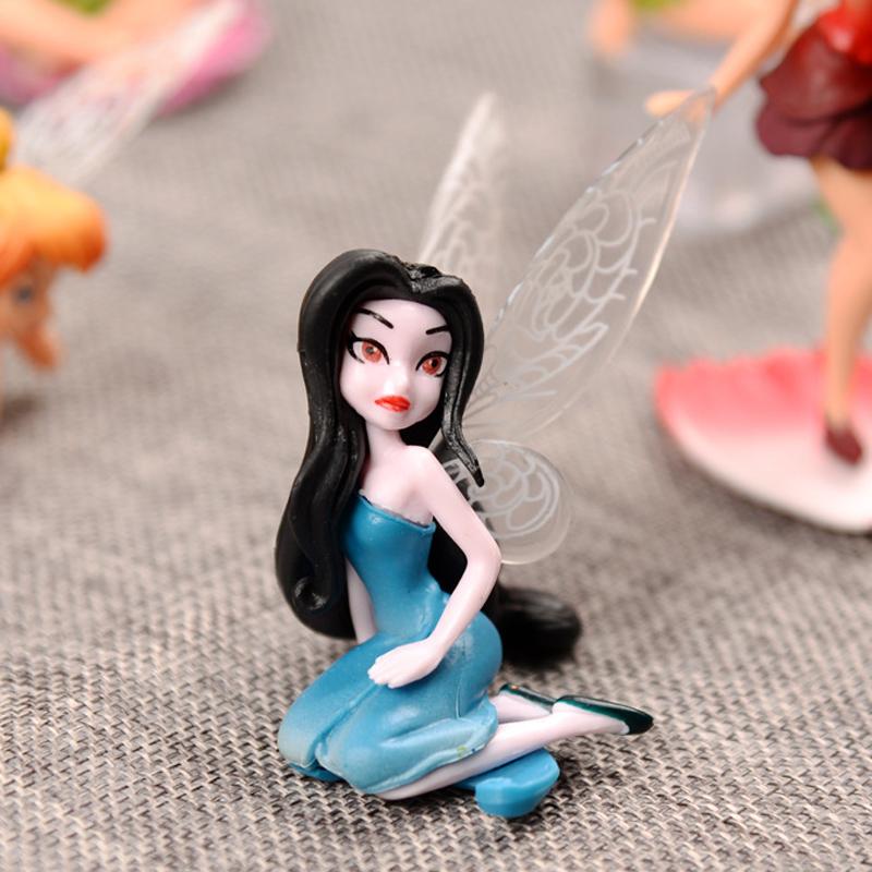 6Pcs/Set Anime Tinkerbell Fairy Tales Girls Tinker Bell Pvc Action Figures Toys
