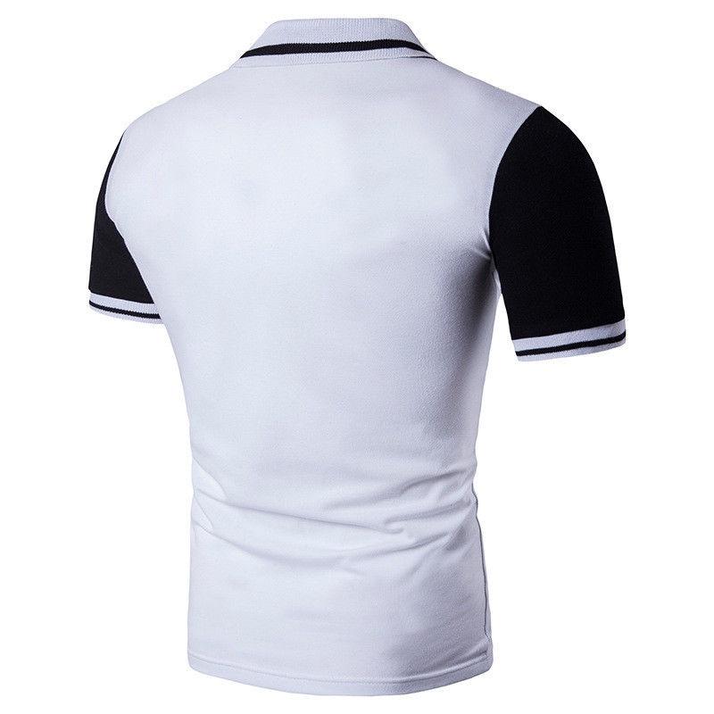 Premium Quality Summer Men's Stylish Casual T-shirts Slim Fit Short Sleeve Polo Shirt Tops Perfect For Everyday Wear