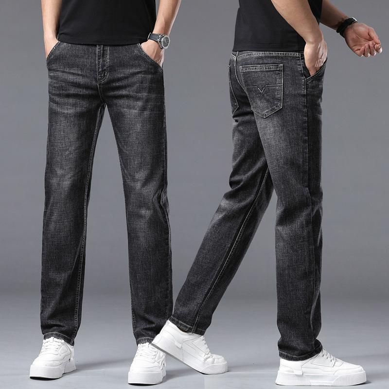 Men's Stretch Denim Trousers - New Arrival Trendy Relaxed Straight-Leg Casual Trousers