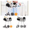 Black And White Animal Visual Stimulation Early Education Crib Toy