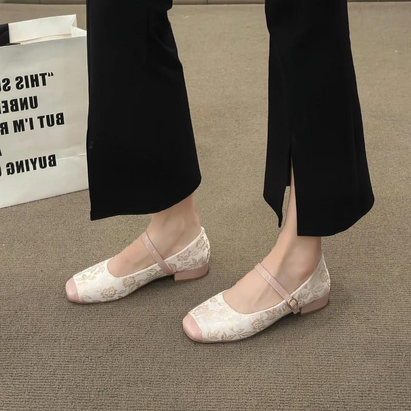 Fashion Shallow Mouth Summer Shoes Ladies Casual Female Sneakers Low Heels Dress Flats Women Round Toe Modis 2024 On Heels Cute Comforta