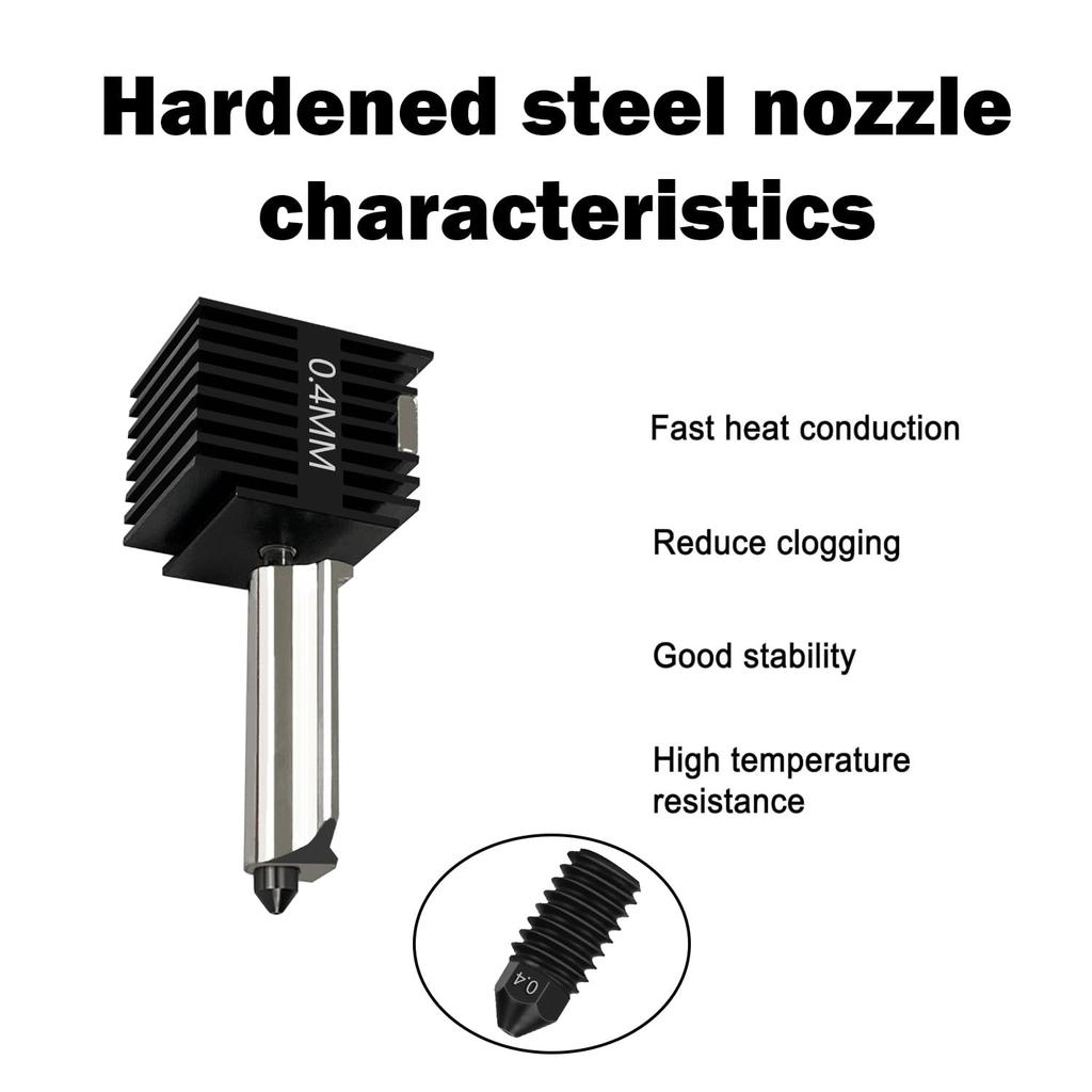 for Bambu Lab A1 Mini /A1 Hotend Kit with 0.2/0.4/0.6/0.8mm Hardened Steel Nozzle For A1 Replace Hotend Kit For Bambu A1 A2L