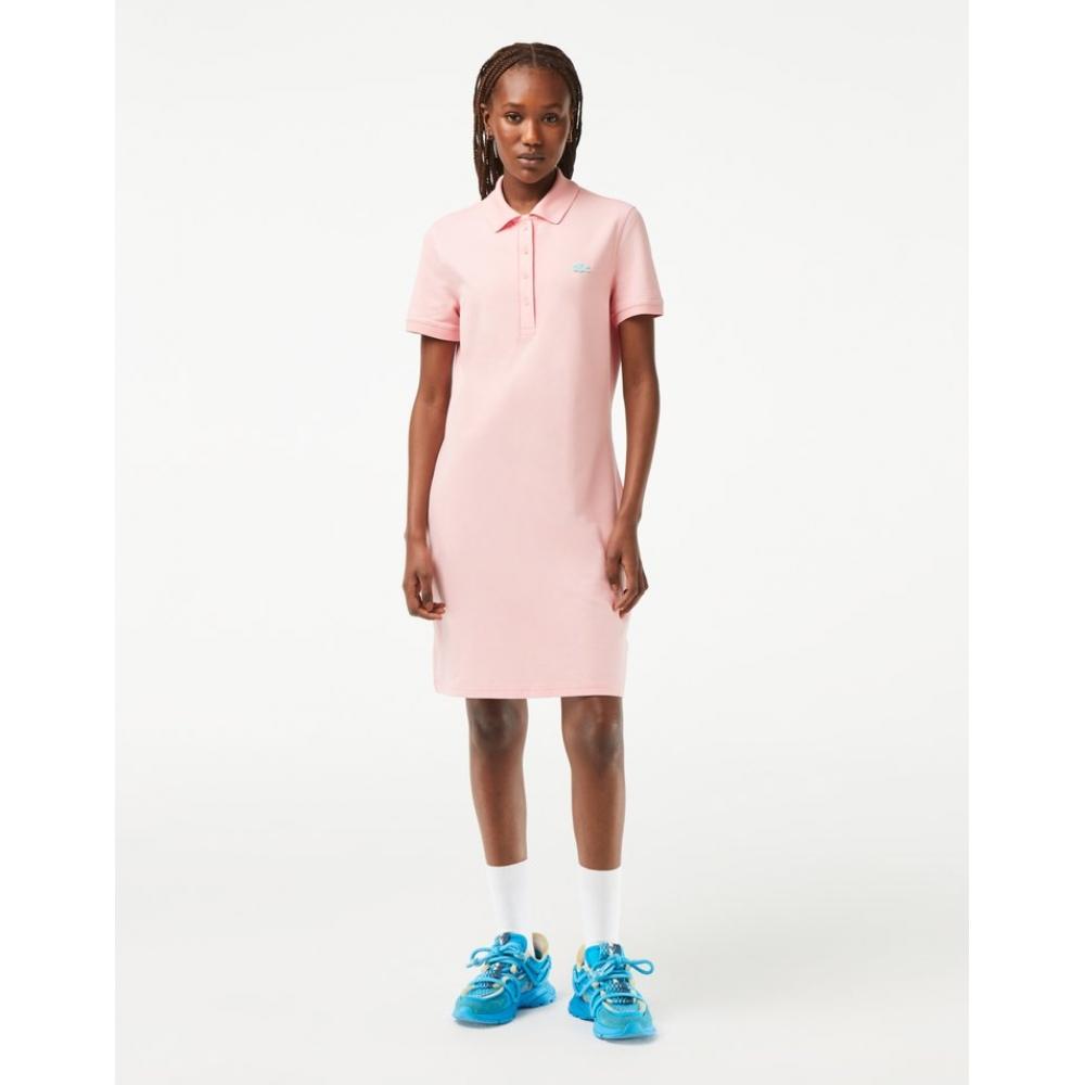 

LacoSte Women S Color Croc 4 Button Short Sleeve Polo dreSS Ef8270 53g Kf9 032