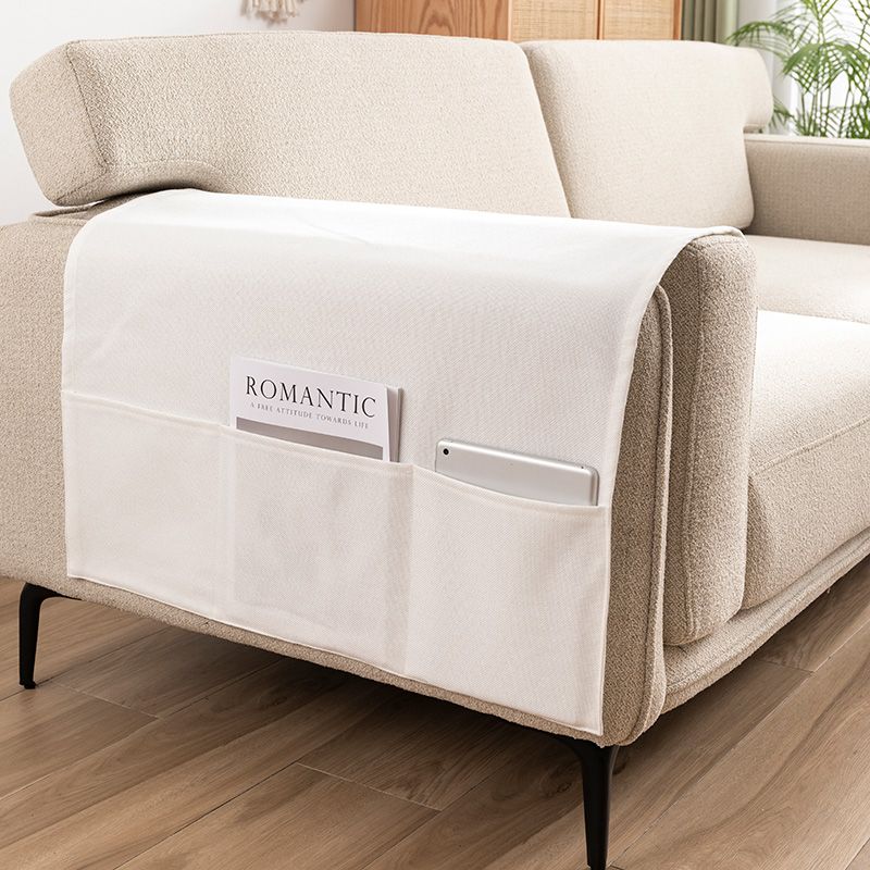 Modern Minimalist Cotton and Linen Sofa Armrest Towel Four Season Universal Sofa Cover Side Pocket Storage Dust Cover Remote Control Books