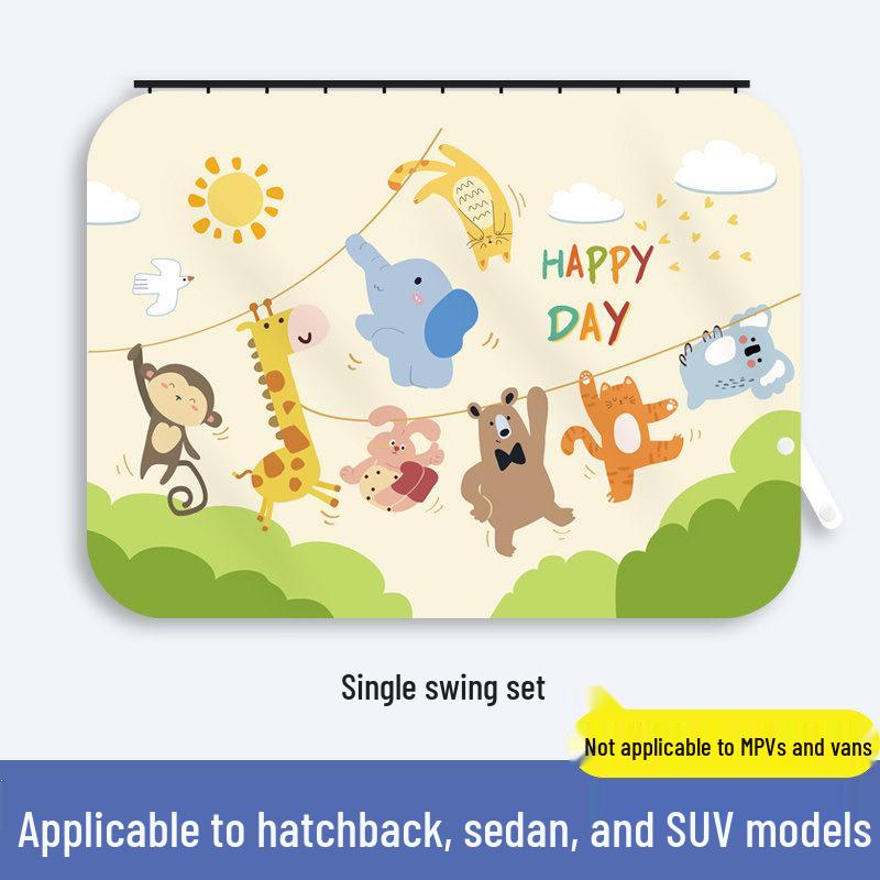 Car Window Sunshade: Sliding Rail Blackout Curtain for Baby Privacy and Sun Protection