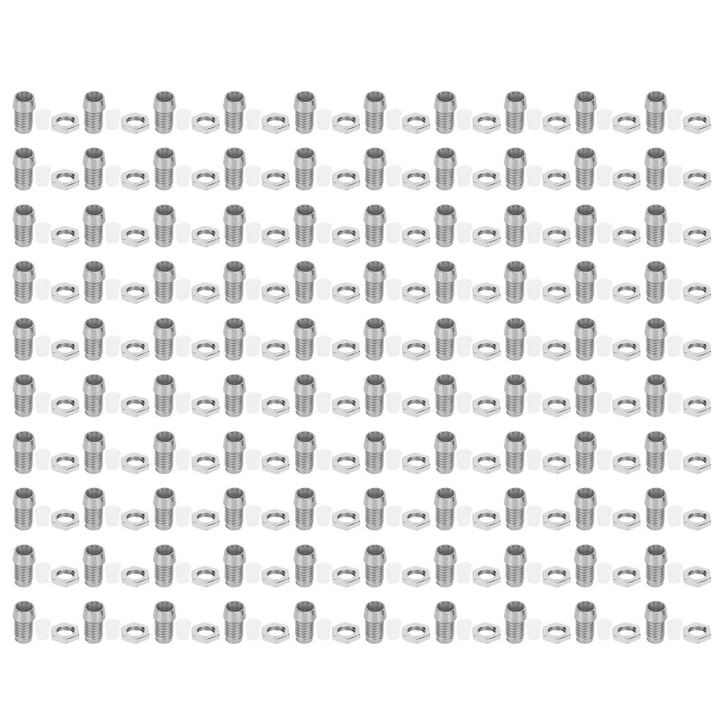 100 Stück LED-Halter Kunststoff Verchromt 3mm für Leuchtdioden Lampe Glühbirne Silber