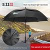 511 Парасолька для гольфу четвертого покоління, великого розміру, двошарова - з довгою ручкою, повністю зі скловолокна, подвійного призначення для сонячних та дощових днів.