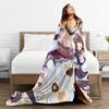 Soft Warm Blanket Picnic Nekopara Cartoon Game Throw Blanket  Flannel Bedspread For Living Room Fashion Sofa Bed Cover