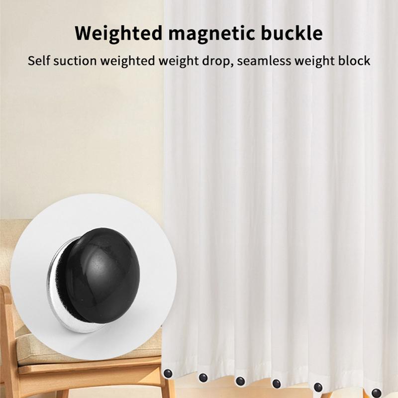 1/6/10Pcs Magnetic Shower Curtain Weights Silicone Covered Rustproof Shower Curtain Liner Weights Heavy Duty Curtain Weights