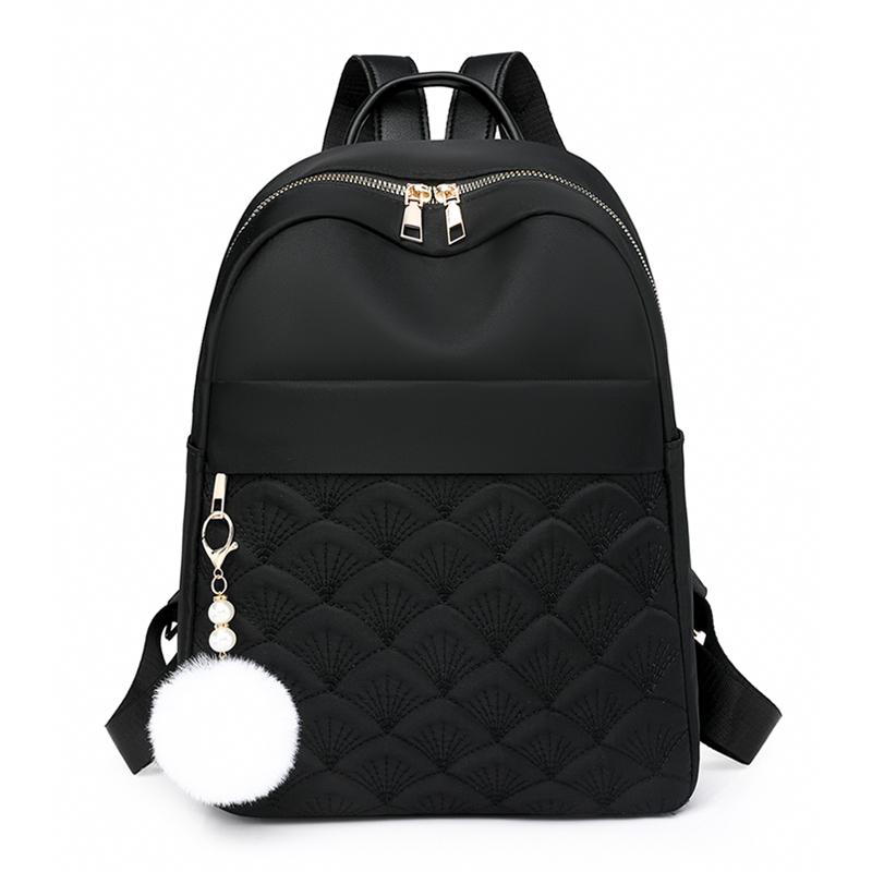 

Рюкзак Lingge, женский рюкзак, большая вместимость, водоотталкивающий дорожный рюкзак чёрный