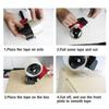 Hvy Duty Tape Dispenser Cutter with Metal Fuselage, Stainless Steel Teeth Transparent Baffle for Sling Moving Boxes Warehouses or General Packing
