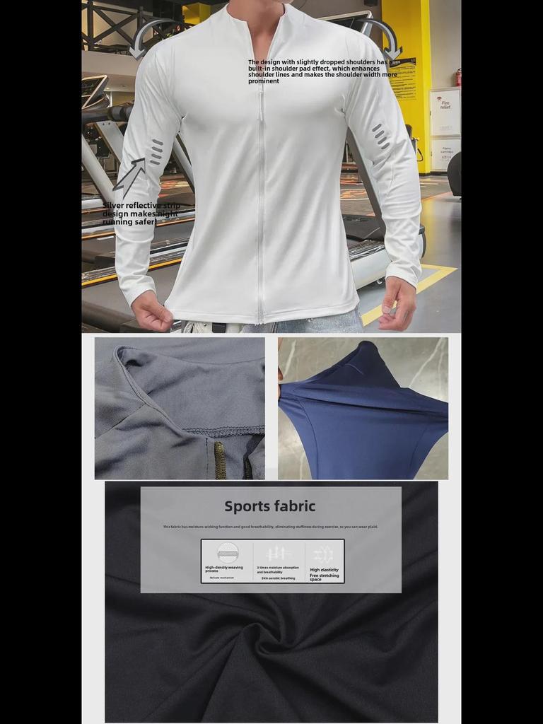 Men's Basketball Training Zipper T-Shirt - Loose Fit, Short Sleeve