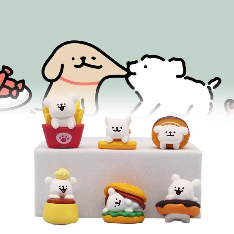 Charming Pvc Line Dog Figurine Set Of Six Perfect For Afternoon Tea Decor And Gifts
