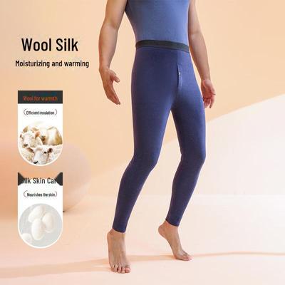Men's Thick Velvet Winter Pants with Wool and Silk Knee Pads, No Pilling, Plus Size