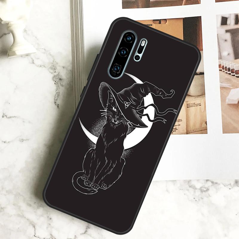 Witch Cat For Huawei Nova 5T 9 10 SE 7i 8i 11i 12i Y60 Y61 Y70 Y72 Y73 Y90 Y91 P20 P40 P30 Lite Case