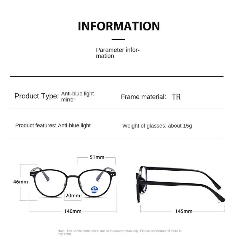 Anti Blue Light Glasses Round Eyewear High Quality Computer Glasses for Women Men Blue Light Blocking Eyeglasses
