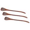 3Pcs Honey Dipper Reusable Wooden Carving Honey Spoon Mixing Stick for Home Kitchen