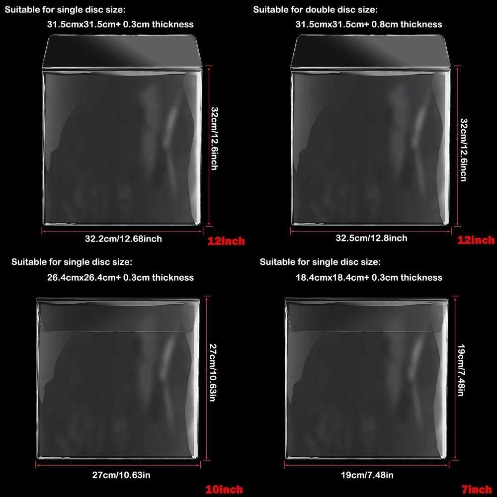 7/10/12 inch Vinyl Records Sleeve Resealable Vinyl Outer Sleeves Useful LP Record Cover Record