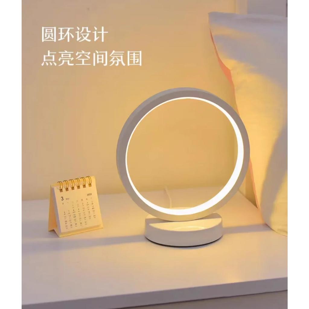 20CM LED jednoduchá kruhová kruhová stolní lampa Ložnice Ložnice Obývací pokoj Restaurace Hotelová dekorativní lampa Stmívatelné kulaté noční světlo