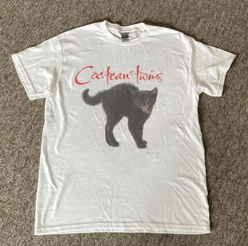 2026 Estate Cocteau Twins Maglietta Cocteau Twins Band Bianca Unisex T-shirt Unisex Unisex Manica Corta Girocollo Cotone Tee