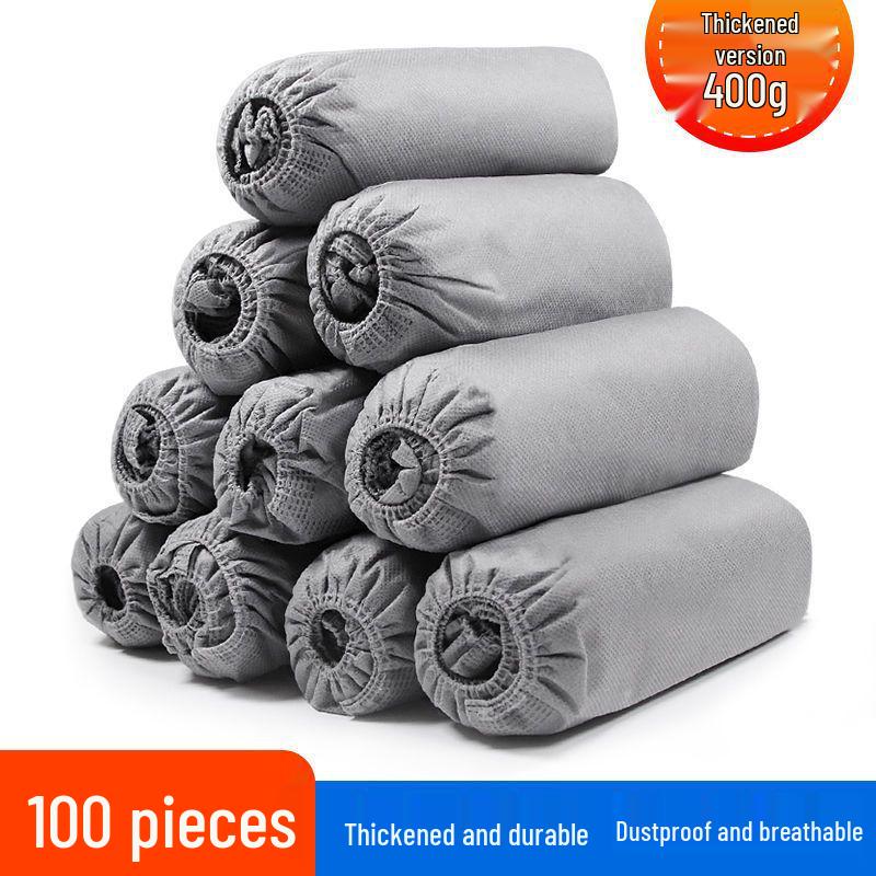 Disposable Non-Woven Shoe Covers - Wear-Resistant, Non-Slip, Dustproof, Breathable, Indoor Footwear for Students and Adults, Thickened, Free Shipping