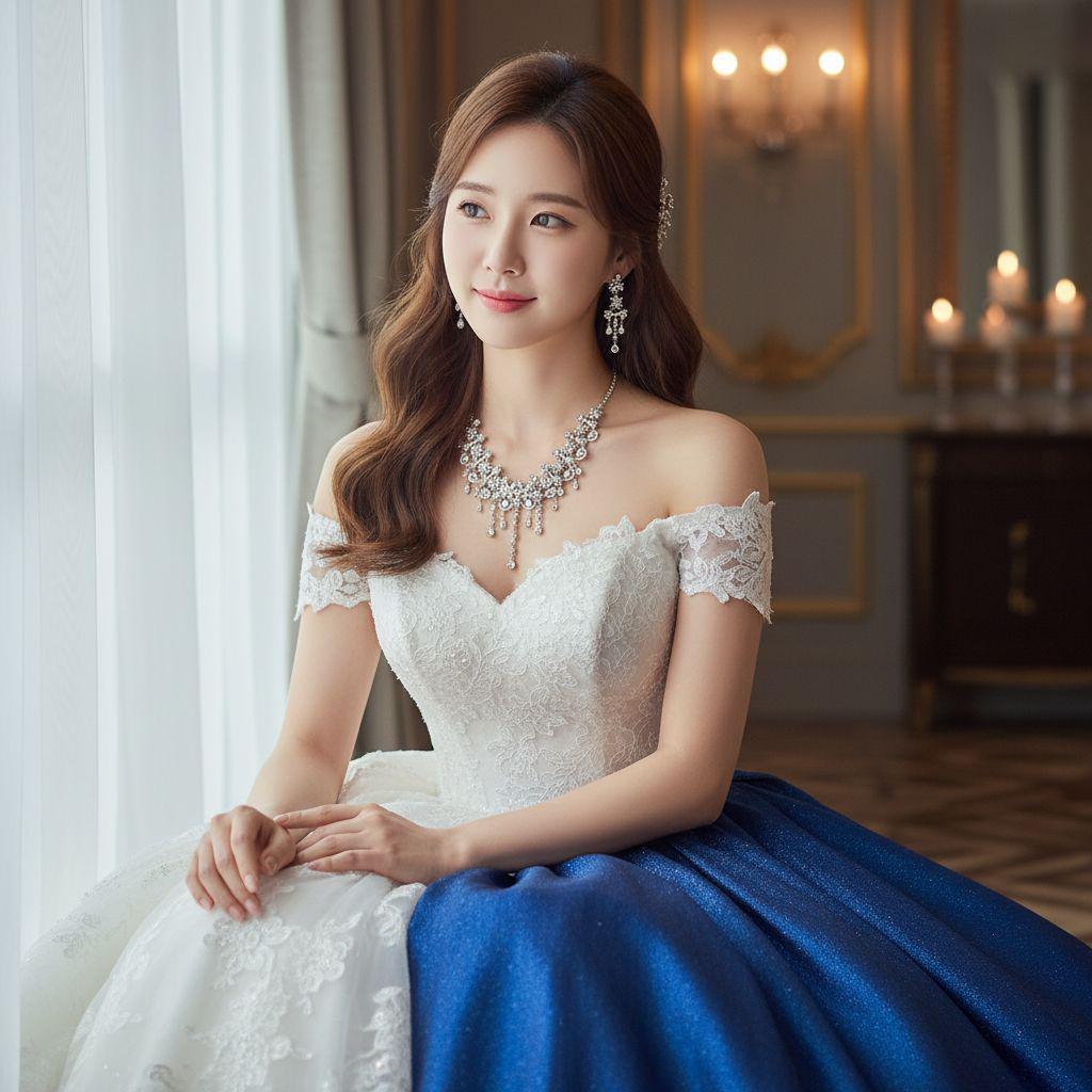 Elegant Bridal Jewelry Set: Clavicle Necklace & Earrings for Wedding or Party