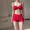 2025 Korean-Style Women's Tummy Control Slimming Three-Piece Swimsuit