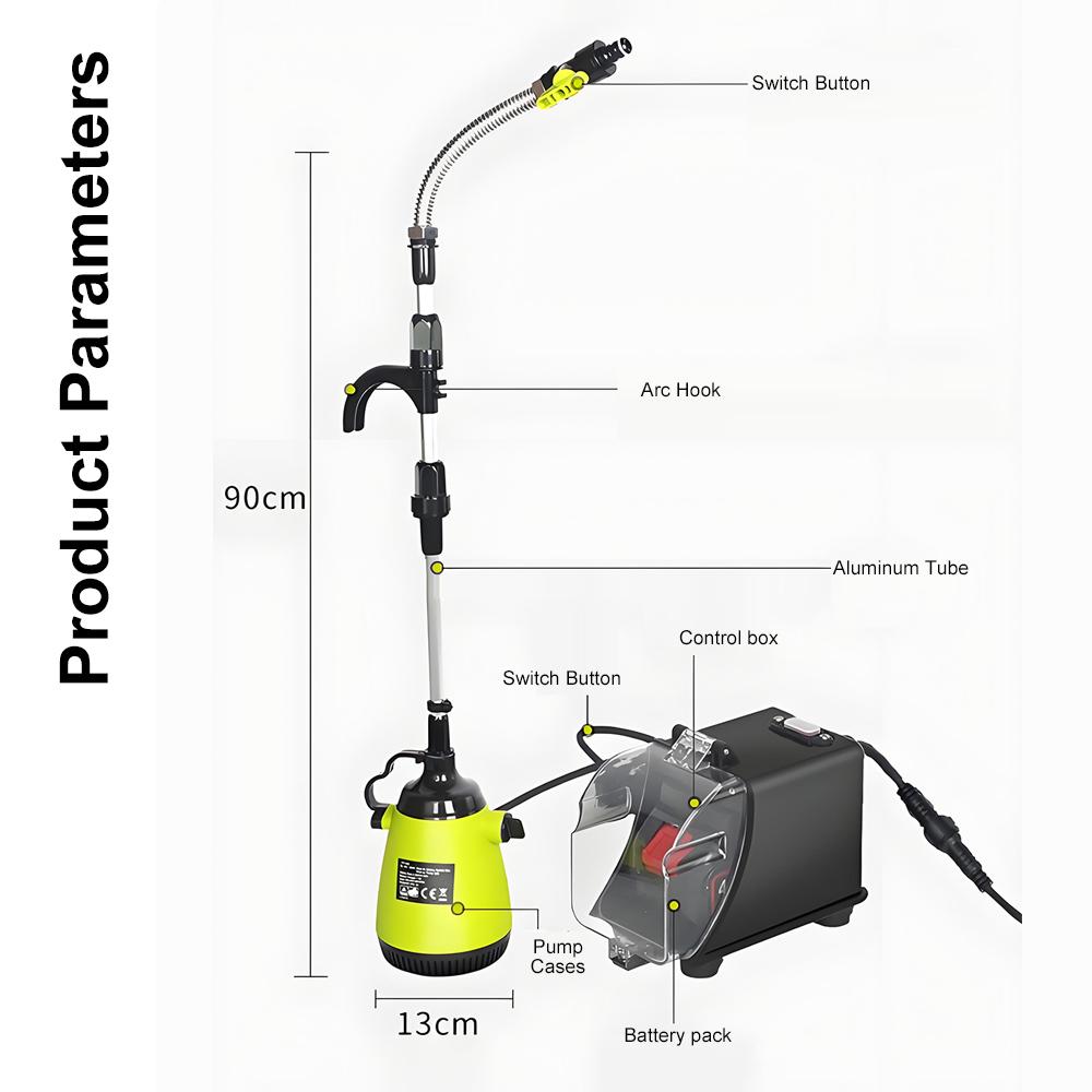 Lithium Electric Submersible Pumps Outdoor Vegetable Watering Pump Rechargeable Household Suction Water Pump Rainwater Pump