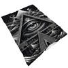 The Eye of The Demon Flannel Thin Blanket Soft Warm Blanket for Bedroom Living Room Bed Travel Camping Picnic Gift Customizable