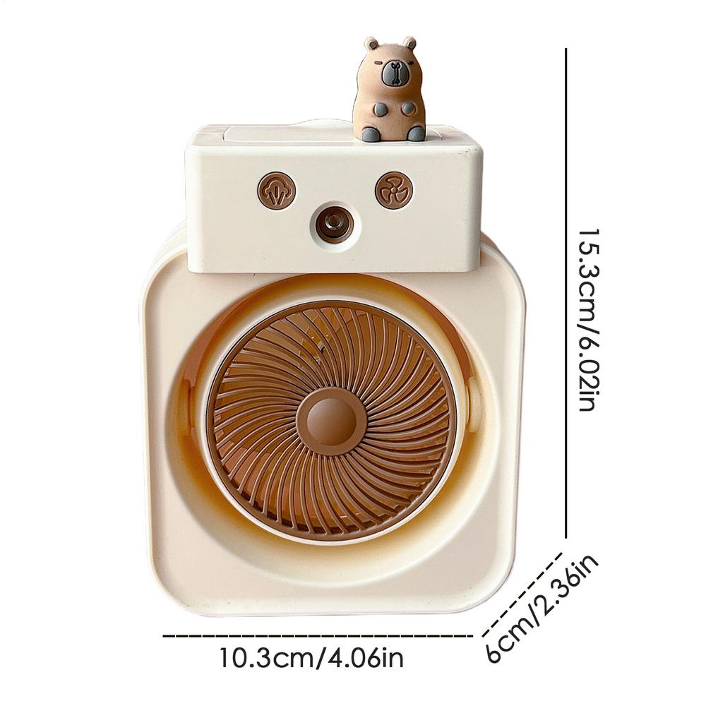 

Table Fan Desk Fan For Bedroom 3-speed Spray Hydration Humidifier USB Charging Compact For Outdoor Kitchen Truck Greenhouse
