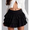 Ruffle High-Waist Sweet Mini Skirt with Half-Body Cake Design
