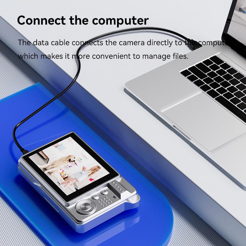 Retro HD CCD Digital Camera for Students - Entry-Level Vlog Camcorder