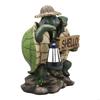  Garden Statue for Turtle Figurine Hiking Tortoise with Straw Hat Animal Sculptur