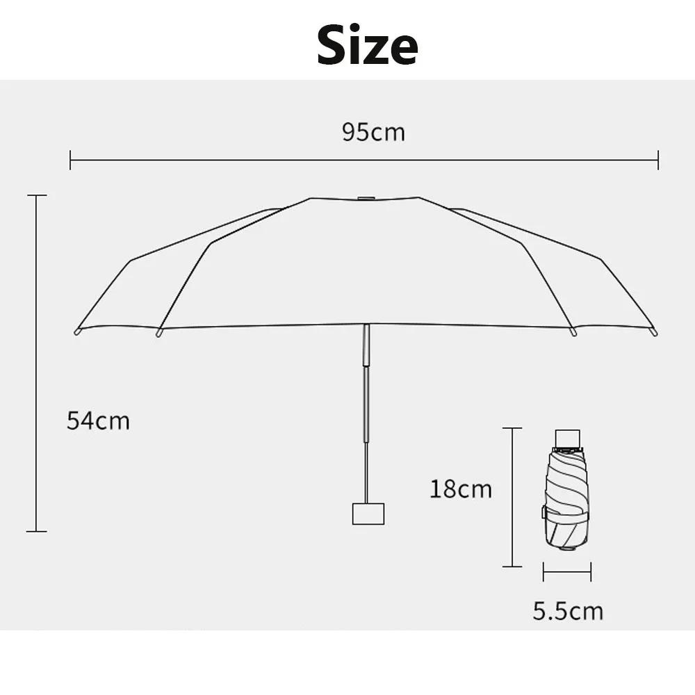 1 Pc Mini Pocket Sun Protection Umbrella Ultralight Portable Folding Anti Rain Umbrella Parasol