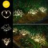 60/90/150/200 LED Solar Fireworks Lights Outdoor Decorative Multicolor Starburst Waterproof Lamps with 8 Modes for Garden Path