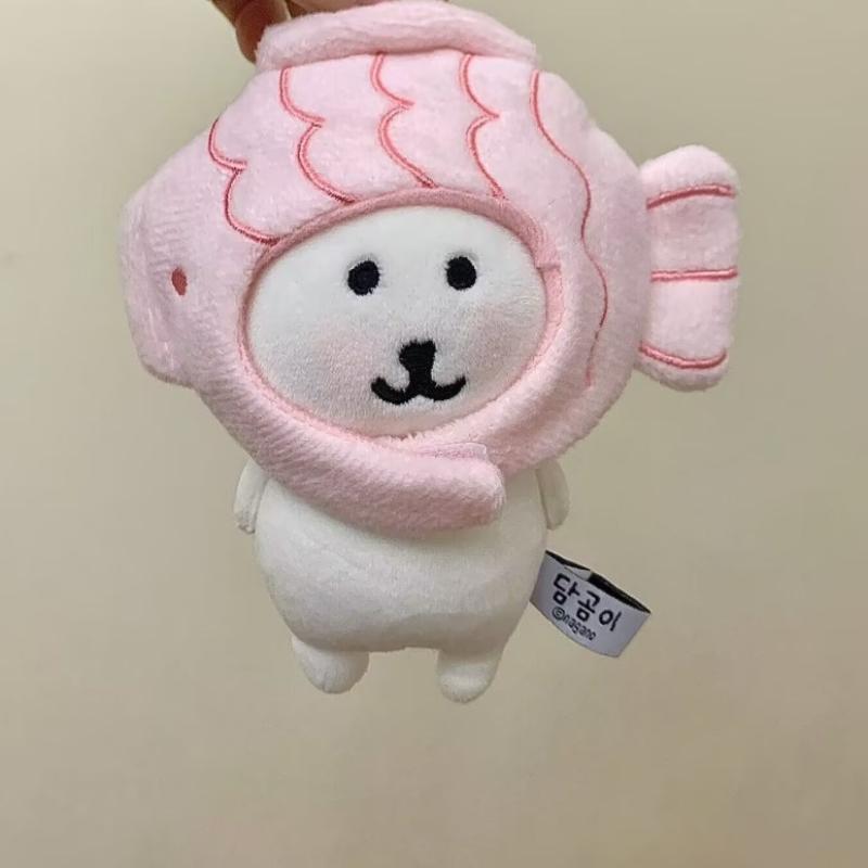 Self-Deprecating Bear Head Cover Accessories 10Cm Cotton Doll Accories Creative Funny Cute Toy