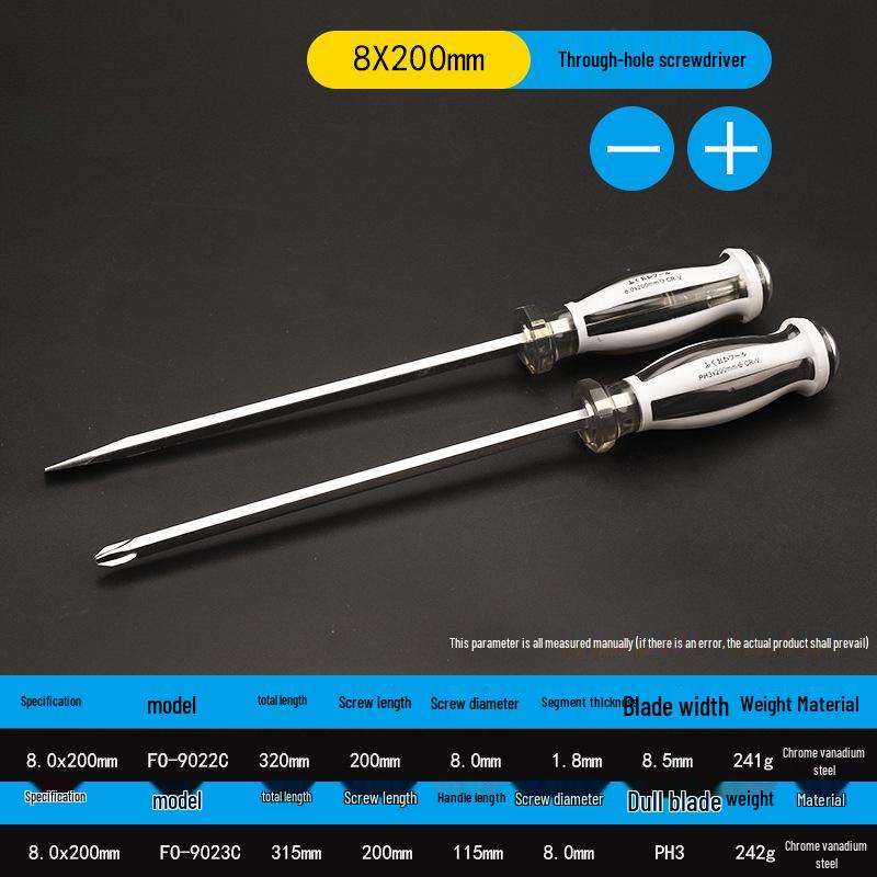 Industrial Grade Magnetic Screwdriver Set - Super Hard, Impact Resistant, Flat & Phillips Slotted Heads