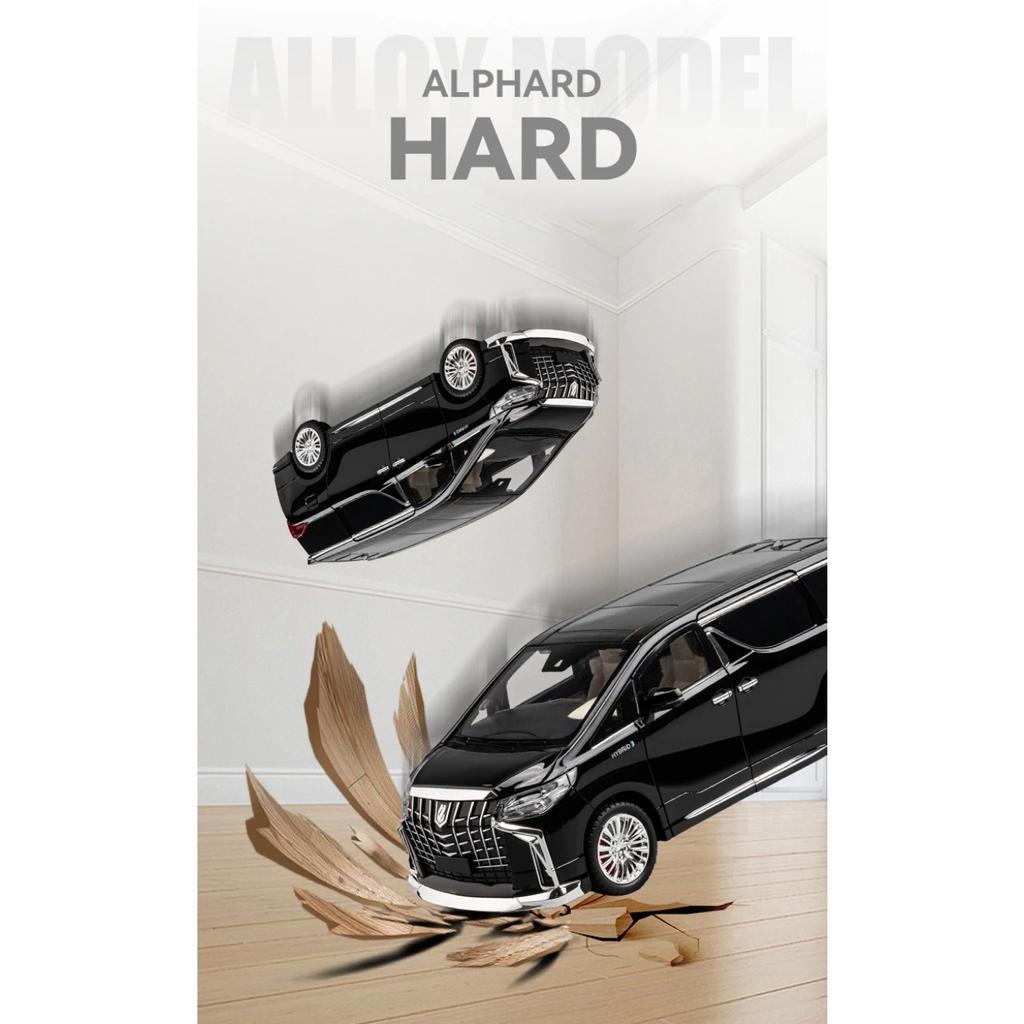 1/18 Toyota Alphard MPV Alloy Die Cast Toy Car Model Sound and Light Children's Toy Collectibles Birthday Gift