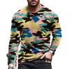 T-Shirts for Men Military Camouflage 3D Print Fashion Sport O-Neck Graphic T Shirts Tops Outdoor Running Long Sleeve Clothing
