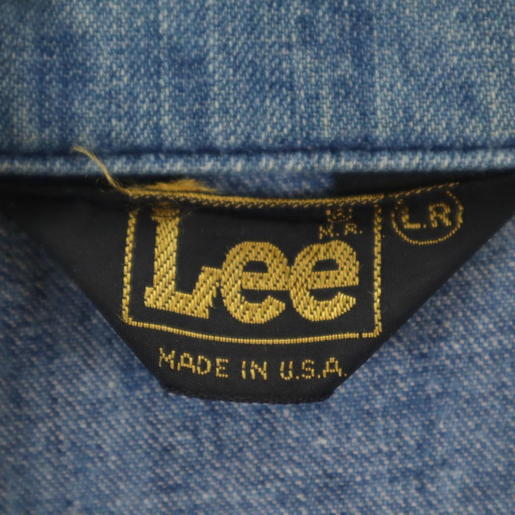 Lee 70s Made In USA Vintage Denim Jacket L Wash Blue Jeans Men's Used