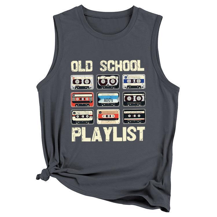 Regata Feminina Old School Playlist Sem Mangas - Moda de Verão