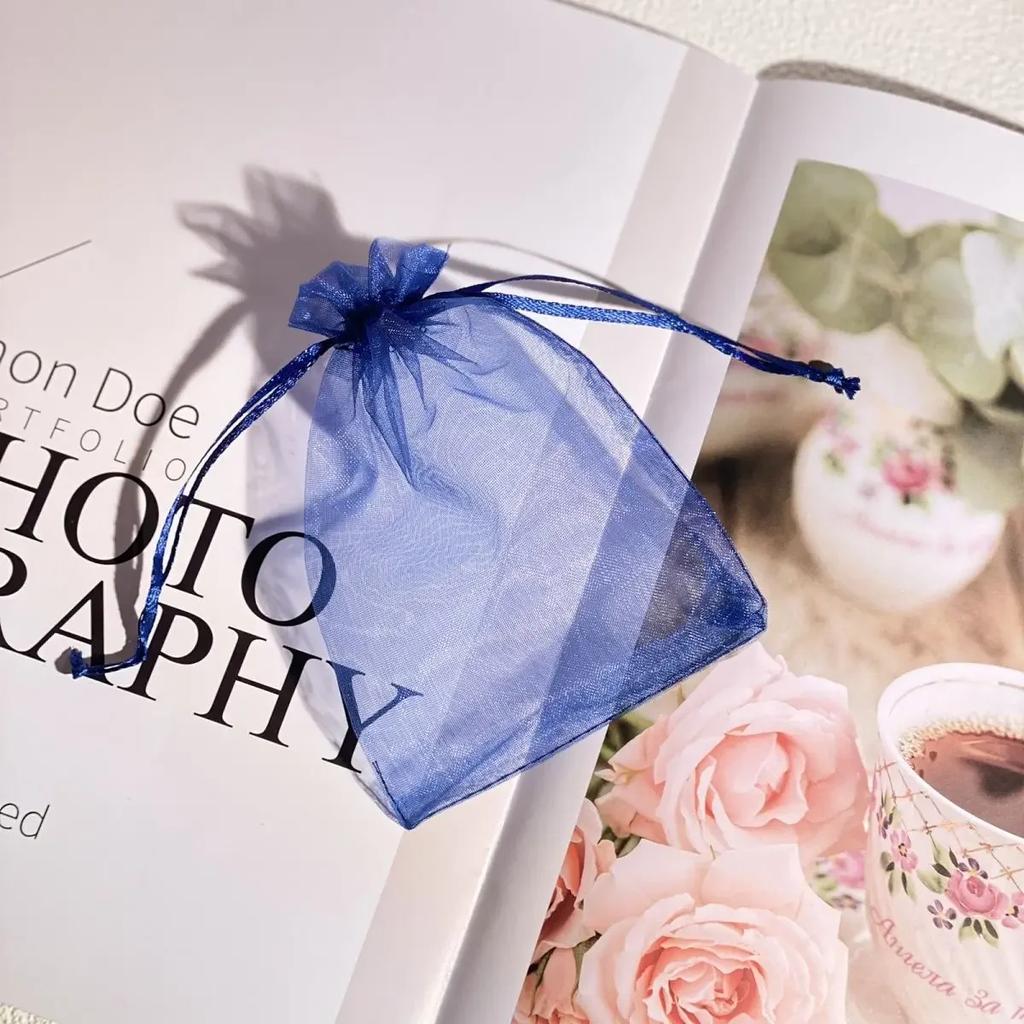 100 Farbige Transparente Garnbeutel Schmuck Süßigkeiten Geschenk Kosmetik Probeverpackungsbeutel Mehrere Größen Einfarbig Bündeltaschen