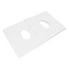 100Pcs Face Rest Cover Hole Design Good Water Absorption Breathable Disposable Headrest Cover for Beauty SalonsWhite