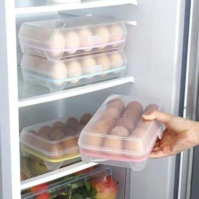 Küche Haushalt Kunststoff Aufbewahrungswerkzeuge 6/15 Fächer Eier Kühlschrank Eier Aufbewahrungsbox Behälter Lebensmittelaufbewahrung Zubehör