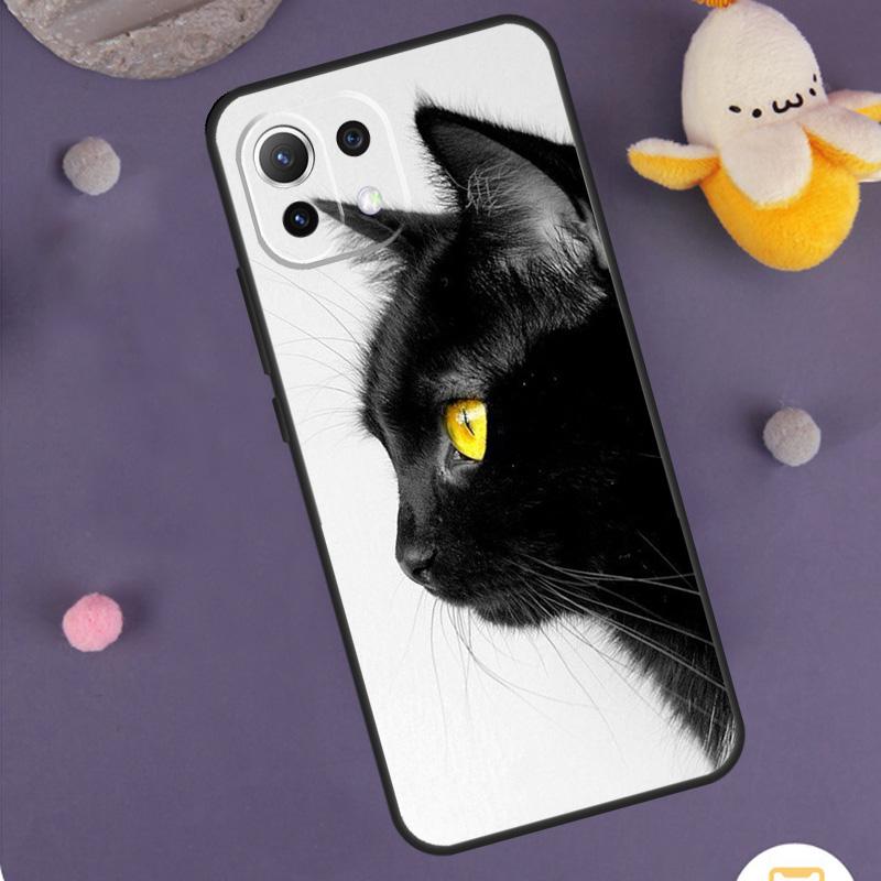 Black Cat Staring Eyes Case For POCO F6 X6 X5 X3 Pro M6 M5s F3 F5 Xiaomi 14 13 Ultra 12 Lite 11T 12T 13T Pro Cover