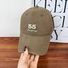 New letter embroidery showing face small soft top baseball hat men's and women's niche personality versatile sunshade cap