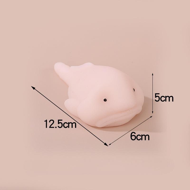 Squishy Blobfish Stress Toy - Ugly Fish Squeeze Sensory Fidget for Anxiety Relief, Funny Desk Decoration Gifts for Kids Adults