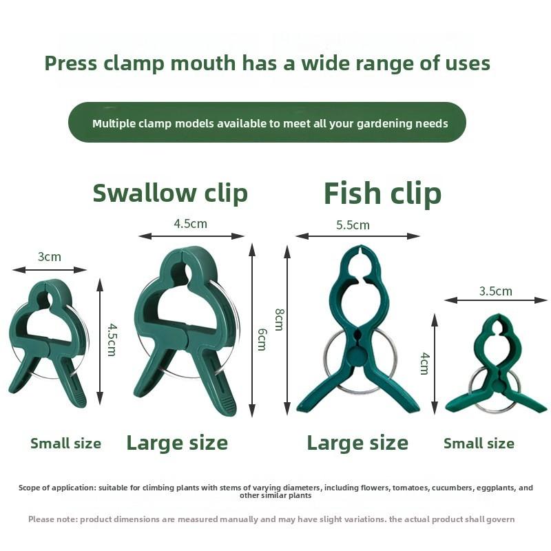 Gardening Fixing Clips Set With Ties For Home Plant Support And Climbing Vegetables