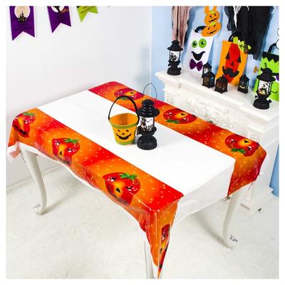 Neue Halloween-Tischdecke mit Druck PVC Halloween Einweg-Tischdecke Bartischdeko