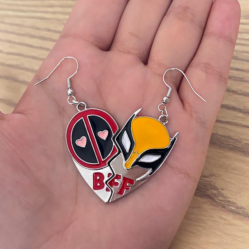 Superhero Stylish Jewelry Featuring Deadpool And Wolverine In Durable Alloy For Everyday Wear